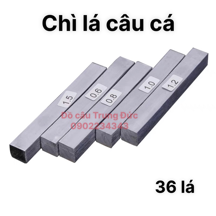 Chì lá câu cá buộc trục câu đài , Chì câu cá 1 vỉ 36 lá giá rẻ CC1