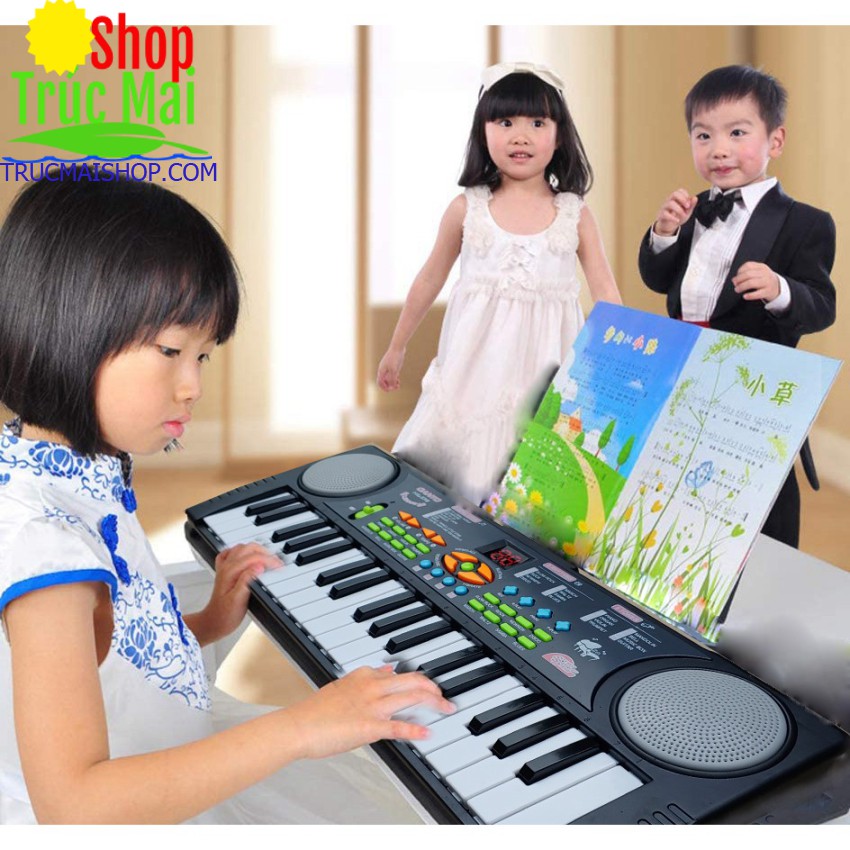 Đàn Piano Đàn Điện Tử 37 Phím Kèm mic Cho Bé Đàn Organ