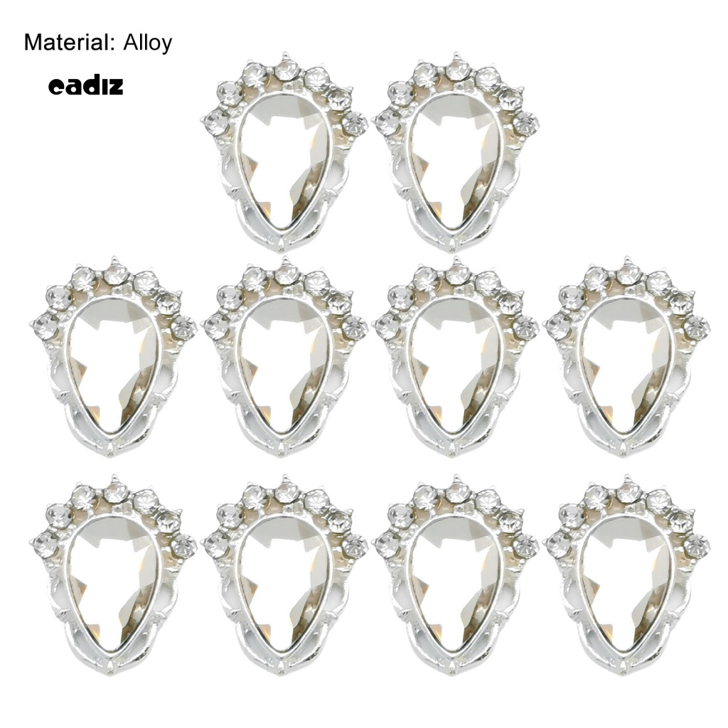 Bộ 10 Phụ Kiện Trang Trí Móng Tay Hình Nơ 3D Lấp Lánh Sang Trọng