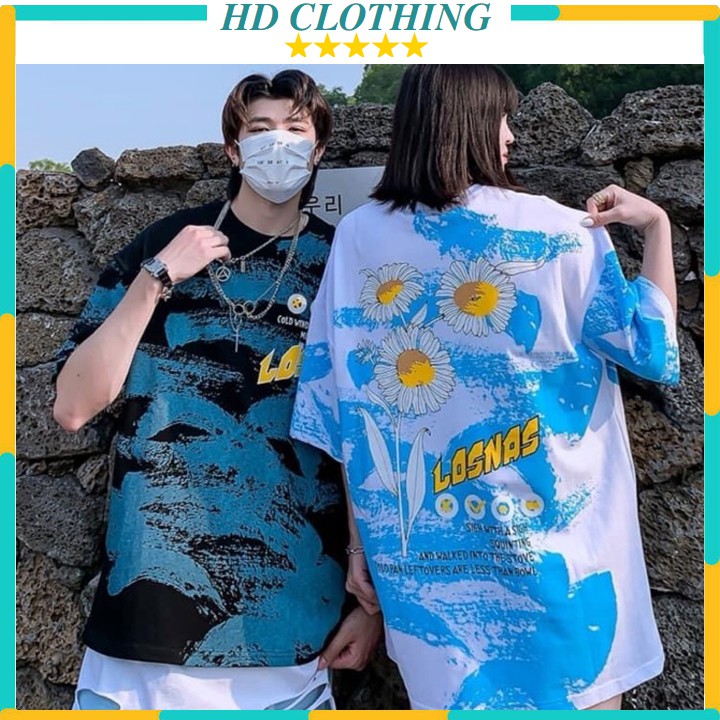 Áo Thun Loang Màu Freesize In Hình Hoa Cúc Tay Lỡ Dễ Thương, Xinh Xắn, Chất Vải Mịn, Mát - MHK006