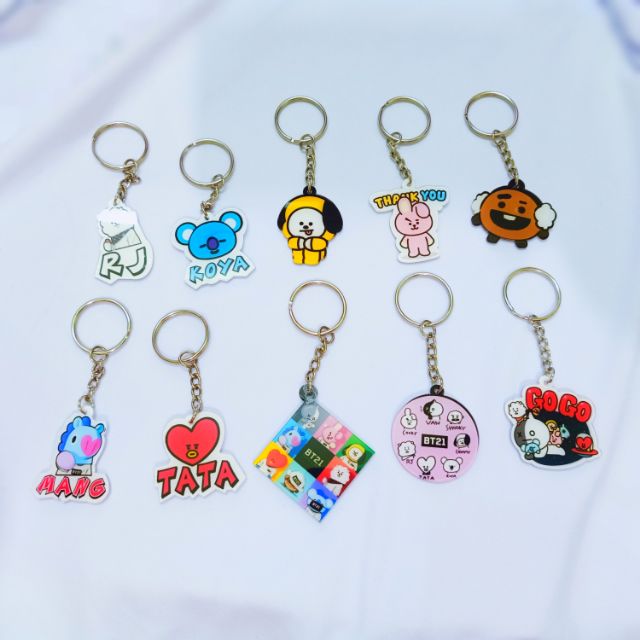 Móc Khoá Nhựa Trong BT21 khoá BTS