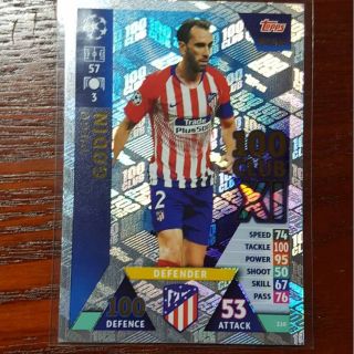 Topps match attax C1 2018/2019 Godin 100 club