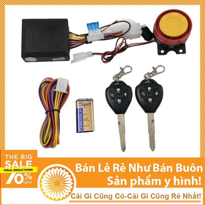 Anasa Bộ Thiết Bị Chống Trộm Xe Máy Chuyên Nghiệp Sử Dụng Sóng RF (Âm Thanh Lớn Độ Nhạy Cao) Anasa