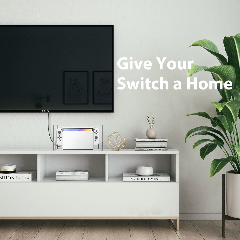 Hộp Acrylic Trong Suốt Chống Bụi Bảo Vệ Cho Máy Chơi Game Nintendo Switch &amp; Switch OLED