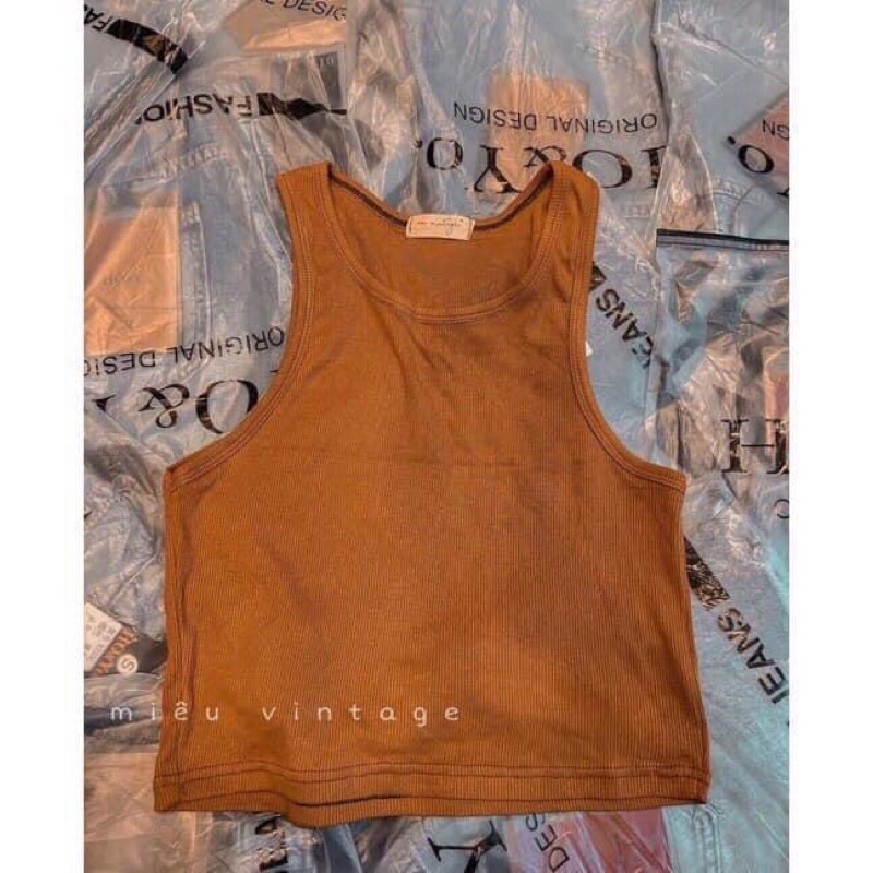 Áo croptop nữ chất cotton - Áo ba lỗ dáng ôm mềm mịn dễ mặc