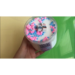 [Slime] Cotton Candy Creamilk làm bằng keo Elmer’s, chất Basic slime || dung tích 500ml ~ 16oz