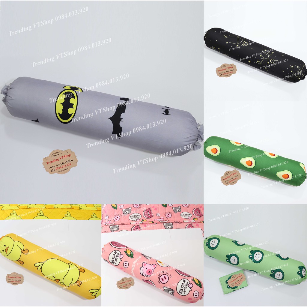 Siêu phẩm vỏ gối ôm Poly Cotton nhiều họa tiết đáng yêu, giá siêu rẻ (Mua ngay kẻo hết)