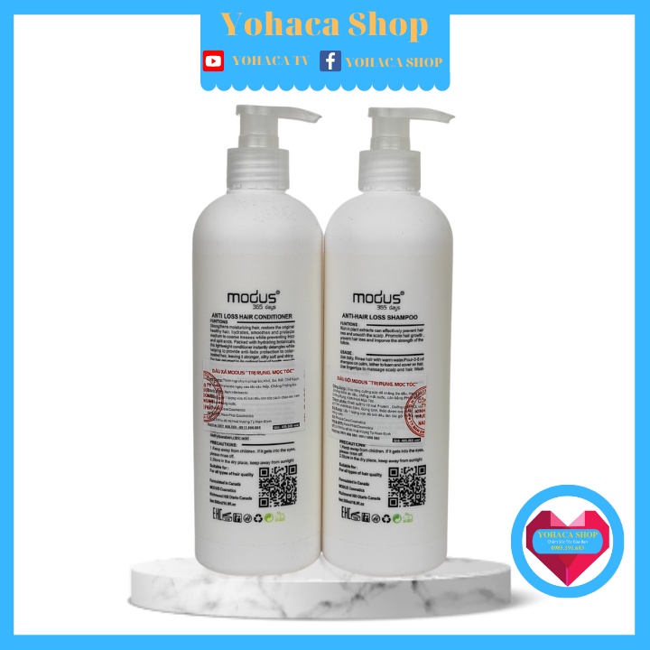 Bộ Dầu Gội xả Modus giảm rụng mọc tóc 500ml