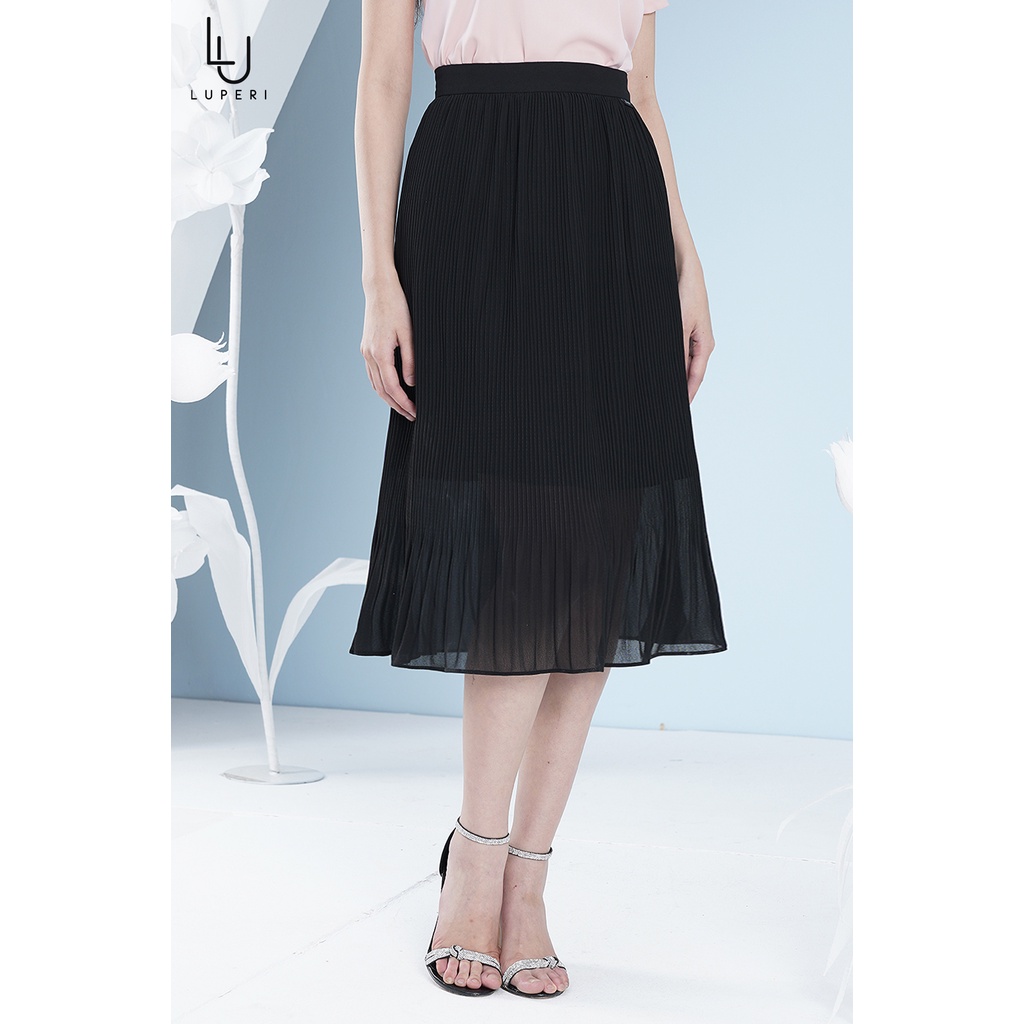 Chân Váy Xếp Ly Cao Cấp Luperi LFCV5117 Loại Ly Nhỏ Chất Liệu Chiffon 2 Lớp Mềm Mại