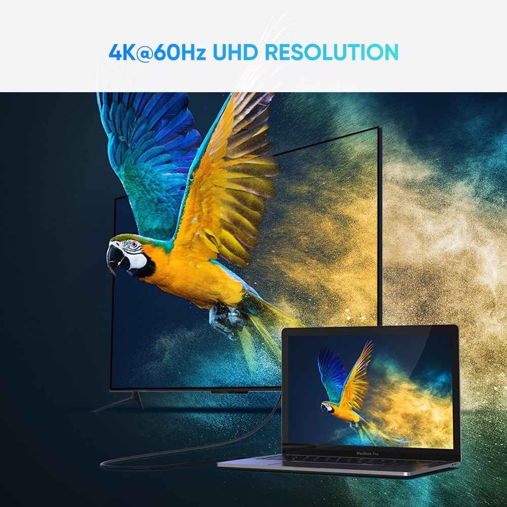 Cáp chuyển đổi Ugreen USB C qua HDMI Thunderbolt 3