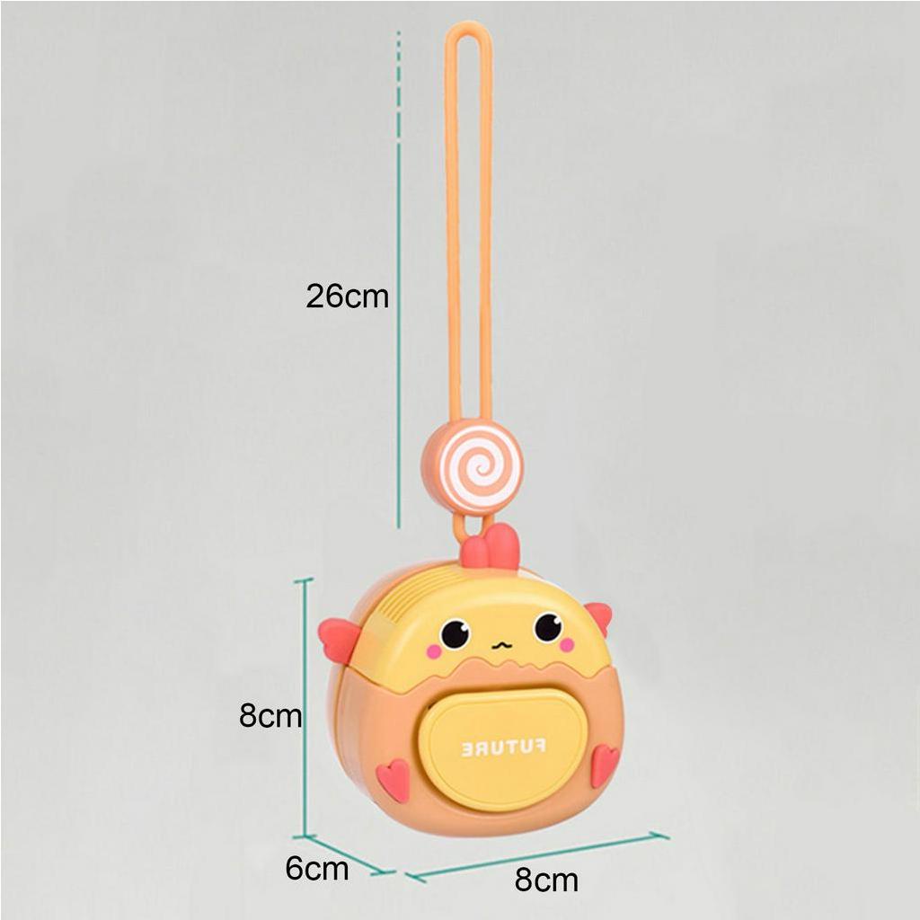 Quạt Làm Mát Mini 500mAh Thiết Kế Hình Quả Trứng Hoạt Hình 3 Tốc Độ Có Thể Sạc Lại Cho Bé