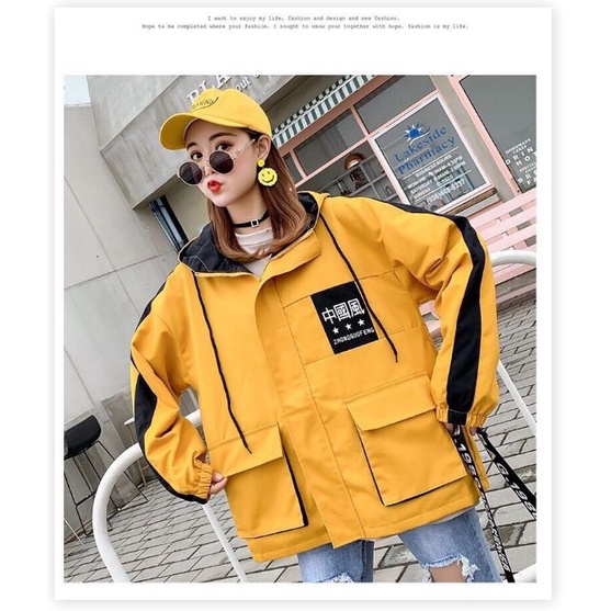 Áo khoác nữ túi hộp sọc tay HP009