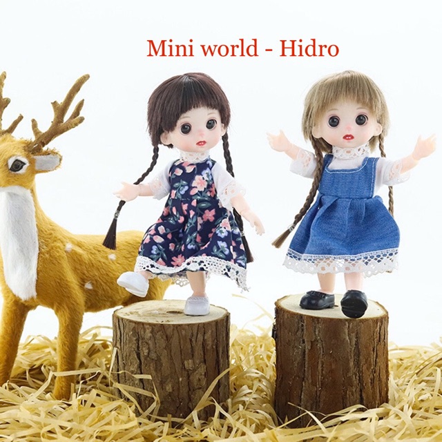 Búp bê Baboliy bjd 16cm Full khớp Ob11 dễ thương