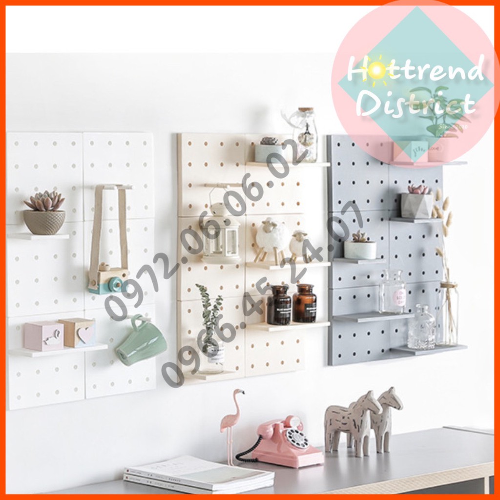 [HÀNG ORDER] Tấm/ Bảng Pegboard, giá treo dụng cụ và trang trí tường bằng nhựa gọn gàng và thẩm mỹ