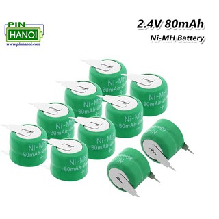 Pin sạc cúc áo hàn chân NI-MH 2.4V 80mAh 2/V80H