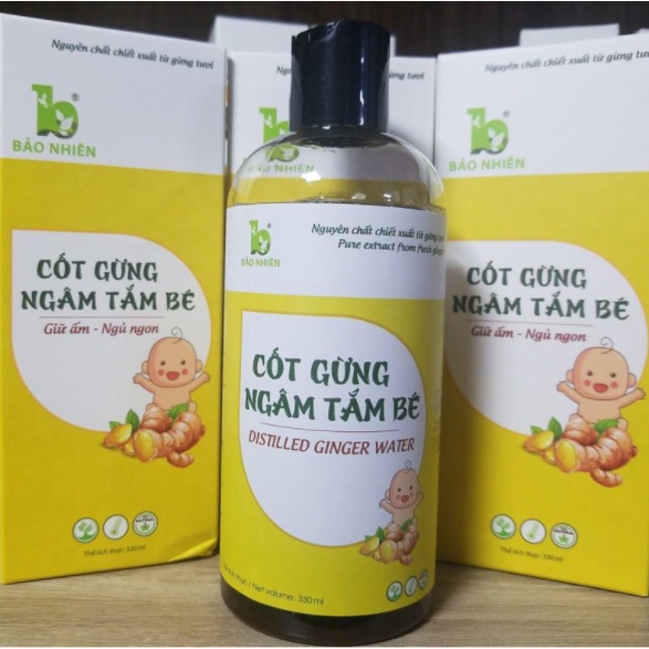 Cốt gừng ngâm tắm bé Bảo Nhiên