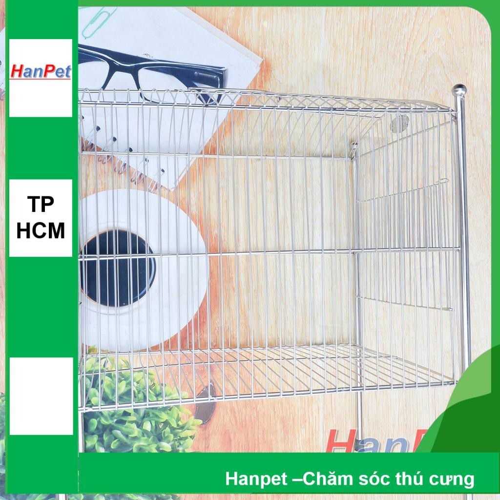 HCM-Lồng tắm chim lớn dành cho chim Khướu, Họa my, Chào mào, Chòe - Lồng tắm lớn 100%  inox không gỉ sét (Hanp