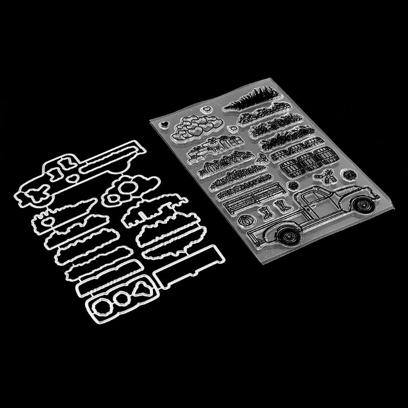 Bộ Khuôn Dập Nổi Bằng Silicon Trong Suốt Họa Tiết Hoạt Hình Dễ Thương Dùng Trang Trí