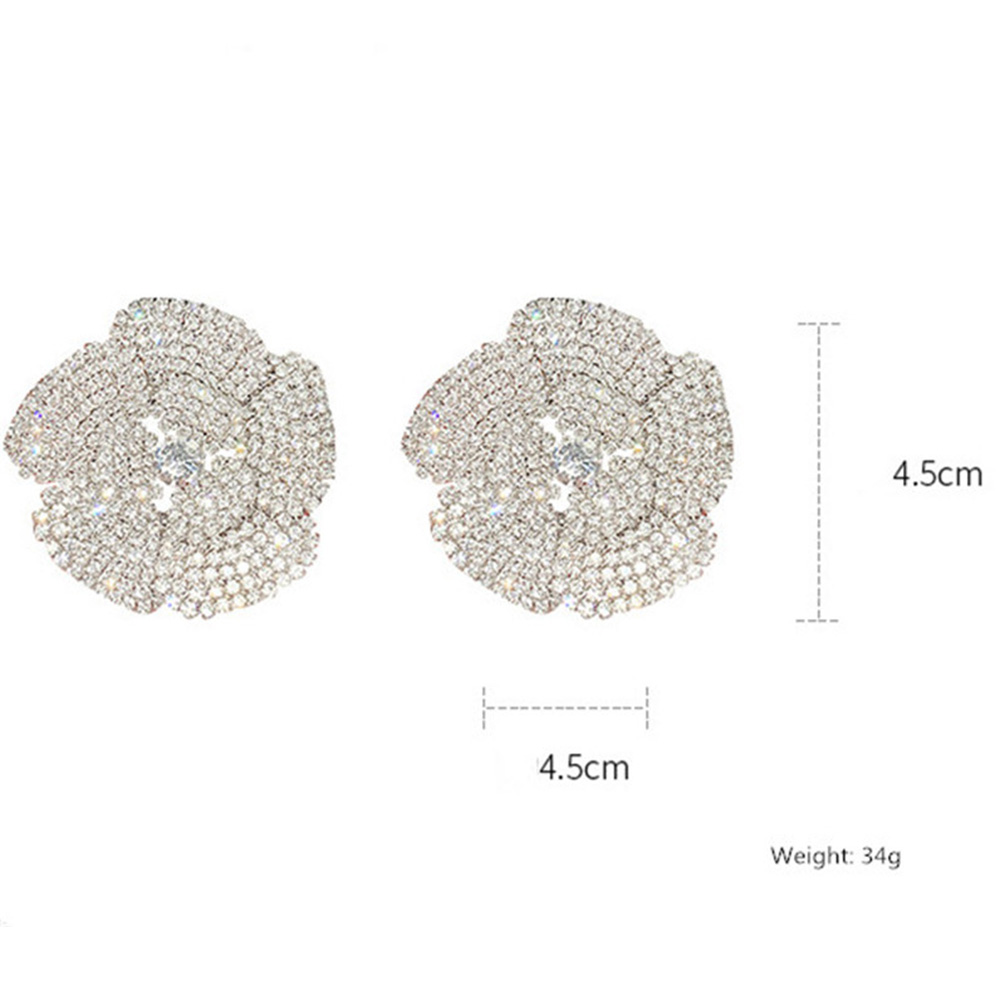 Đôi bông tai nữ S925 hình bông hoa đính sành điệu thời trang