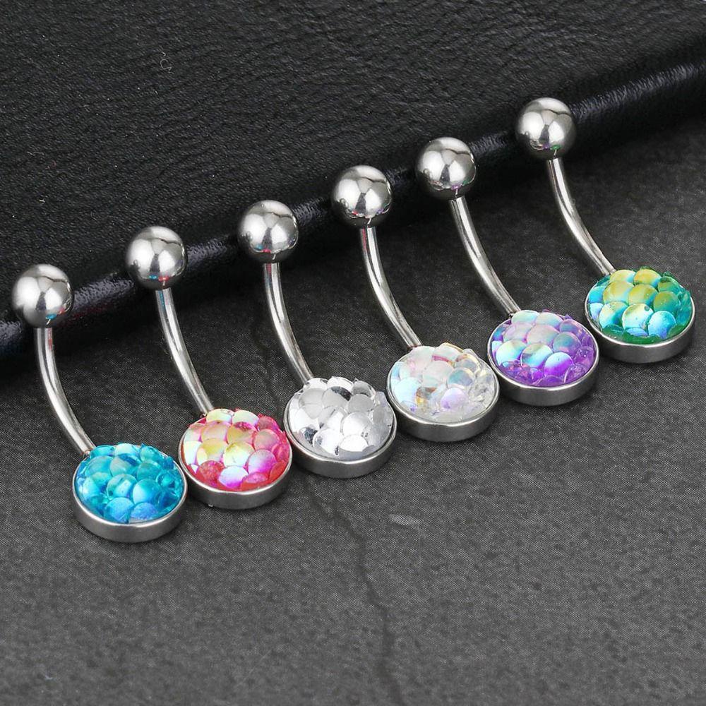 VANES1 Khuyên RốN HìNh VảY Cá BằNg ThéP Không Gỉ