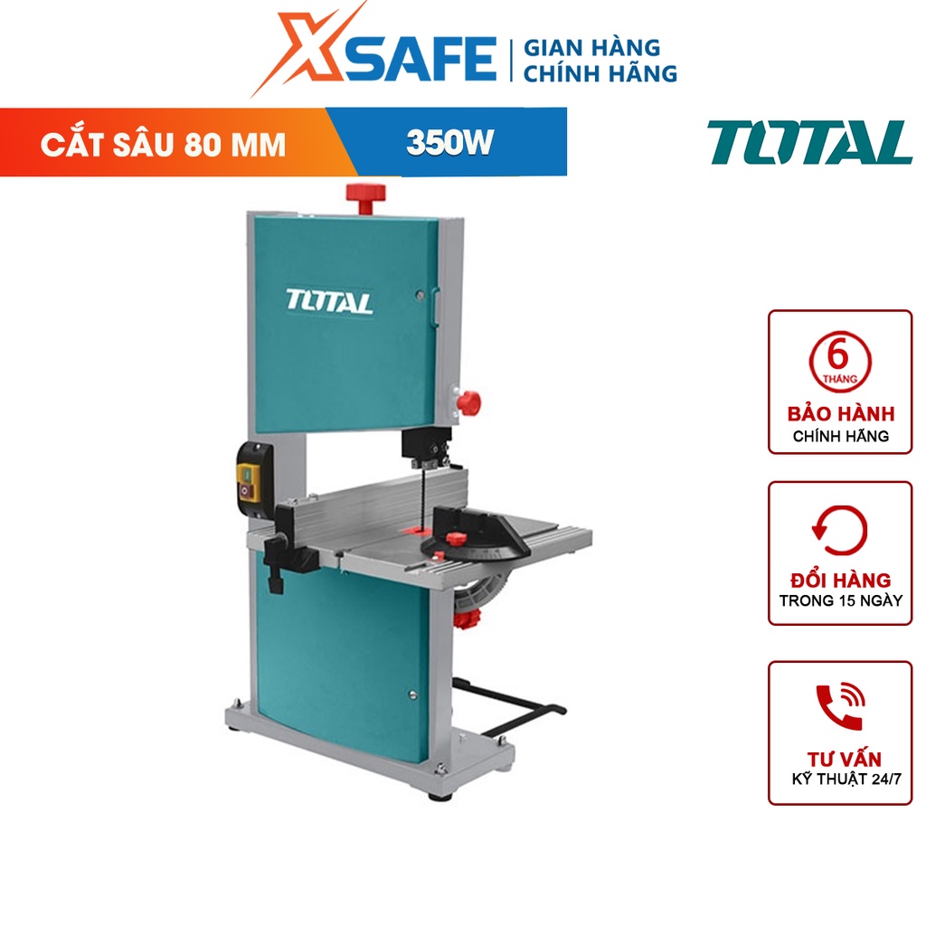 Máy cưa bàn TOTAL TS730301, công suất 350W  máy cưa gỗ kích thước bàn cắt 300x300mm, chiều dài lưỡi 1511mm - CHÍNH HÃNG