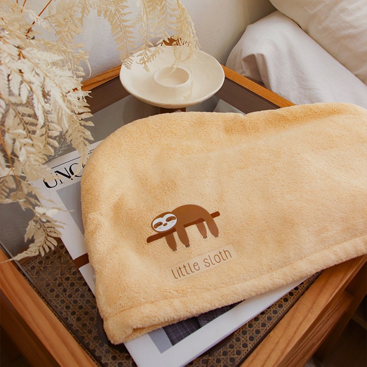 [FREESHIP❤️] Khăn gội đầu, quấn đầu loại dày 2 lớp - Khăn quấn ủ lau khô tóc mẫu hoạt hình 25*65cm