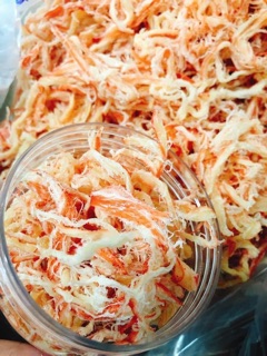 Mực xé sợi hấp nước dừa hũ 250gram