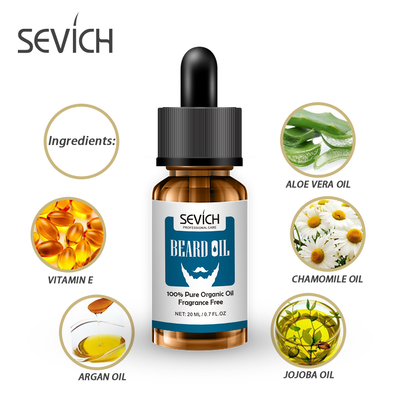 Bộ Mỹ Phẩm Chăm Sóc Râu SEVICH Với Sáp Dưỡng Hữu Cơ + Tinh Dầu Kích Thích Mọc Râu 20ml Cho Nam