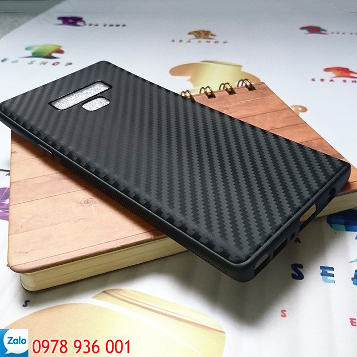 Ốp lưng Samsung Galaxy Note 9 silicon vân carbon