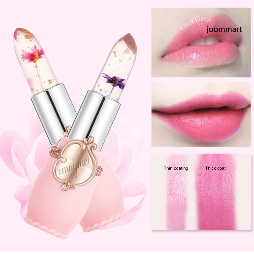 【JM】3.8g Lip Glaze Hydrating Color Change Transparent Flower Moisturized Lip Balm for Girl