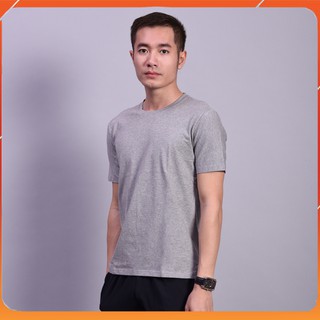 Áo Thun Trơn Nam Xám Cao Cấp, Thun Lạnh Co Dãn 4 Chiều