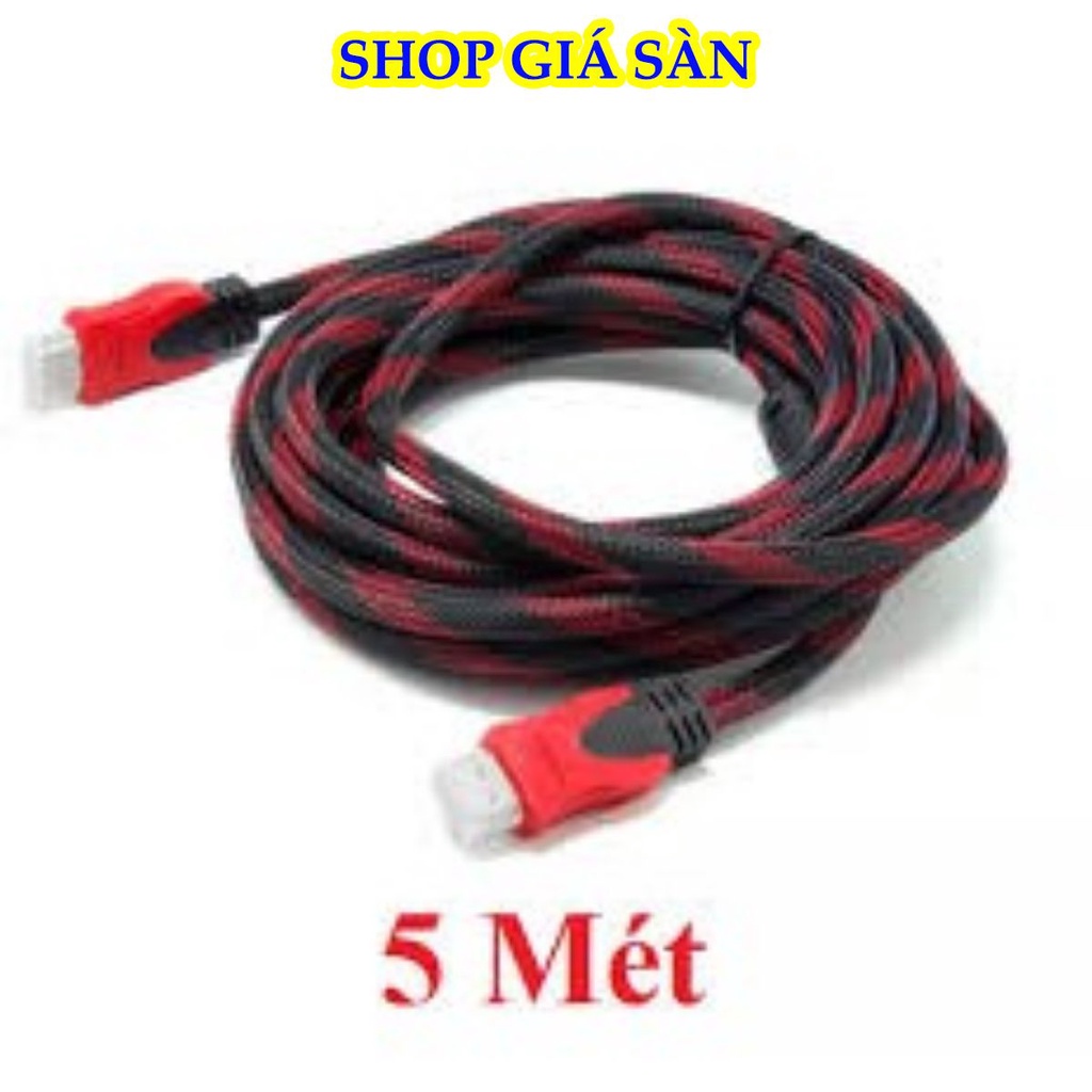 [Freeship] Dây Hdmi, Dây Cáp Tín Hiệu HDMI Dài 5m Tròn Chuẩn 1.4v Bọc Lưới, Hàng Chất Lượng - BH 3 Tháng