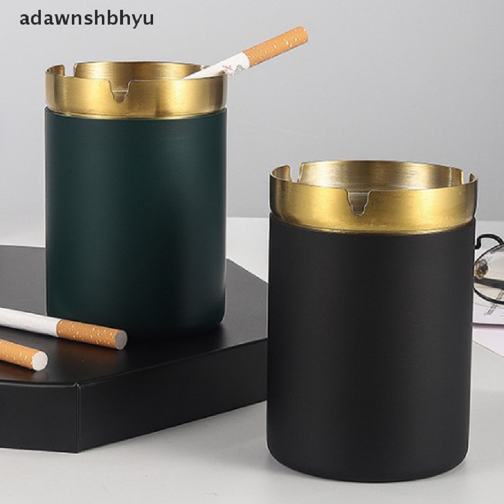 Gạt Tàn Thuốc Bằng Thép Không Gỉ Chống Gió Có Nắp Đậy Tiện Dụng