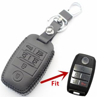 Vỏ bọc khóa thông minh không chìa 6 nút bằng da cho Kia Sedona/grand/carnival/sorento