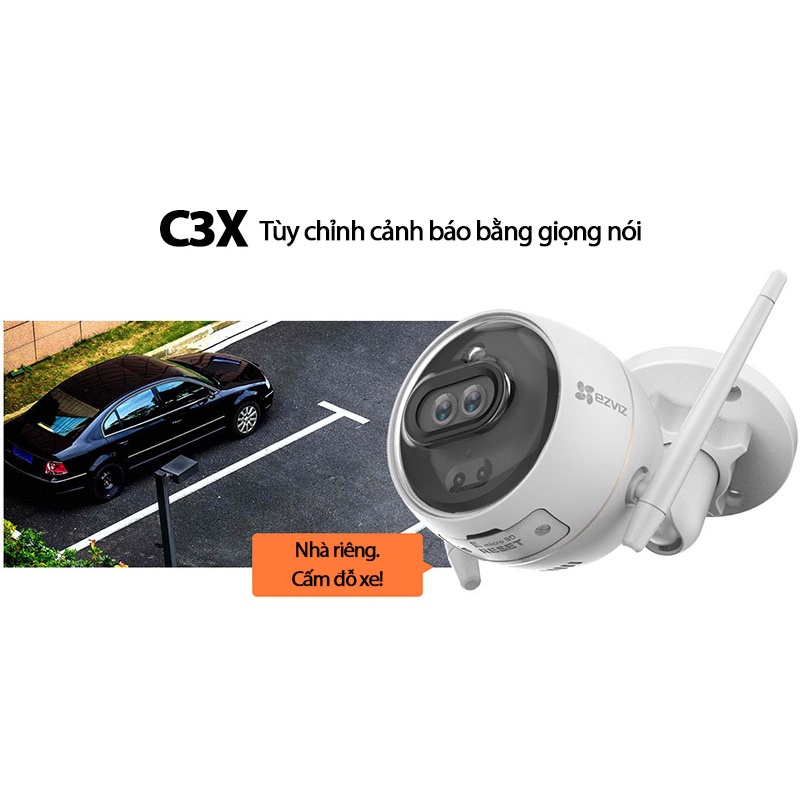 Camera Ezviz C3X 1080P- Camera Wifi ngoài trời thông minh- tích hợp công nghệ AI -  BẢO HÀNH CHÍNH HÃNG 24 THÁNG