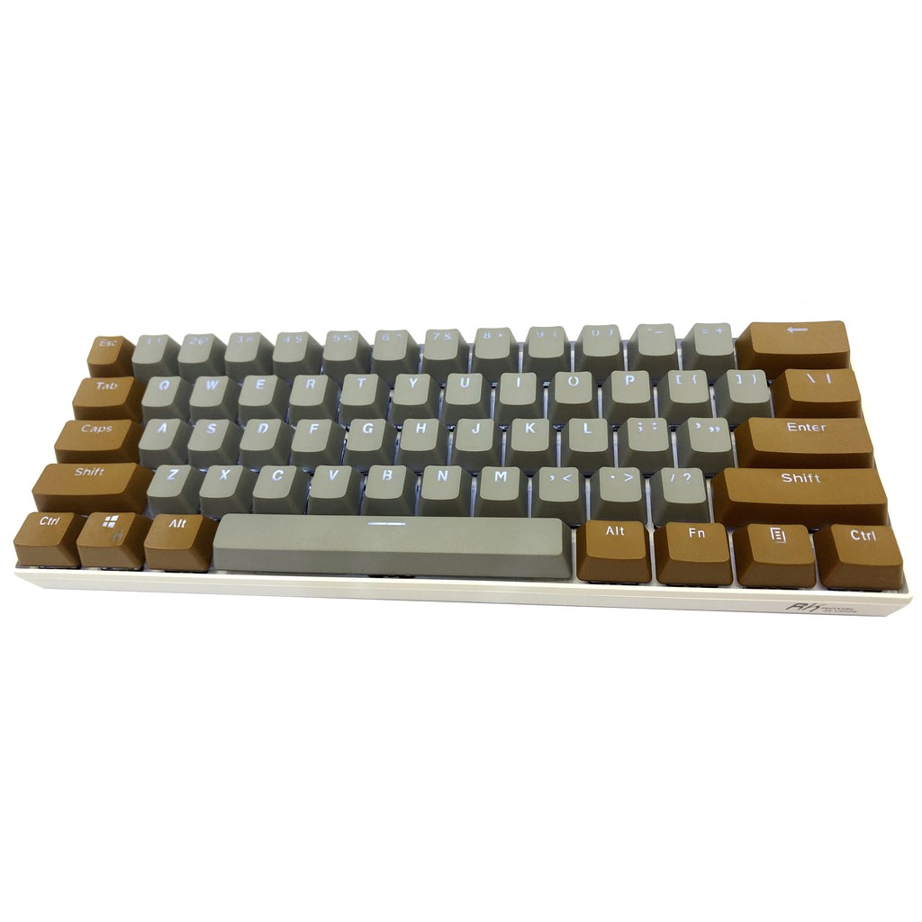 Nâu xám Keycap, 61 key PBT keycaps Sự kiện đặc biệt Keycaps, bàn phím cơ hai màu có đèn nền keycaps GH60 / RK61 / ALT61 / Annie / GK61 keycaps poker keycaps chơi game (chỉ bán keycaps)