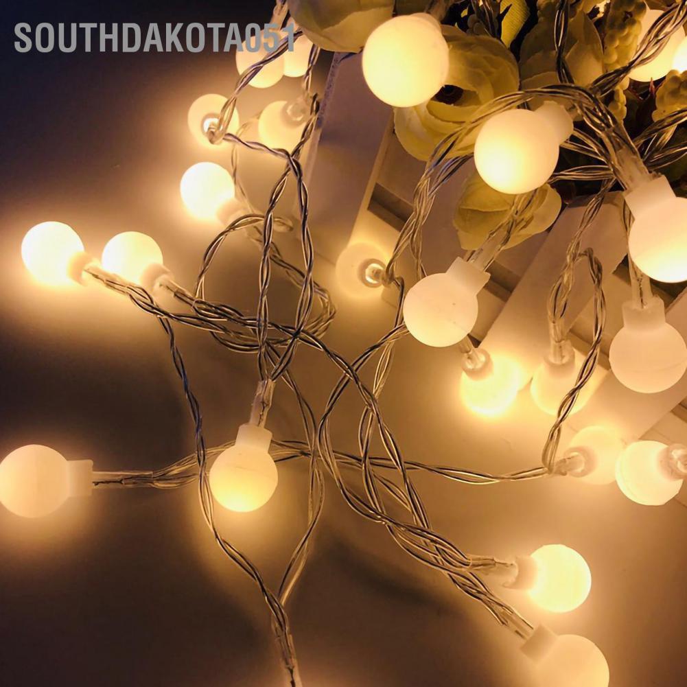 Hàng Sẵn Dây đèn LED cắm trại bóng tròn Cherry Ball Ánh sáng trang trí cho bữa tiệc Quay Tiktok【Southdakota051】