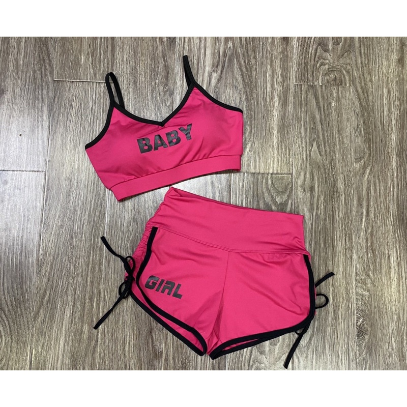 SET BỘ TẬP ĐÙI 2 DÂY BABY TẬP GYM EROBIC NHẢY SIÊU ĐẸP