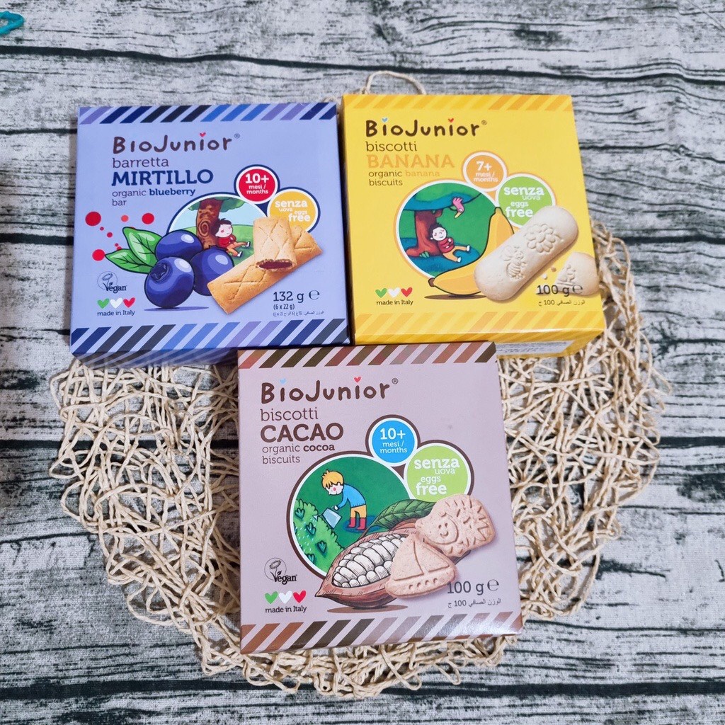 [Date 6/2022] Bánh ăn dặm hữu cơ cho bé Bio Junior Ý 100g