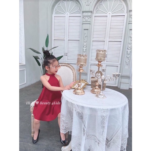 Váy lụa bé gái cực chảnh cực sang