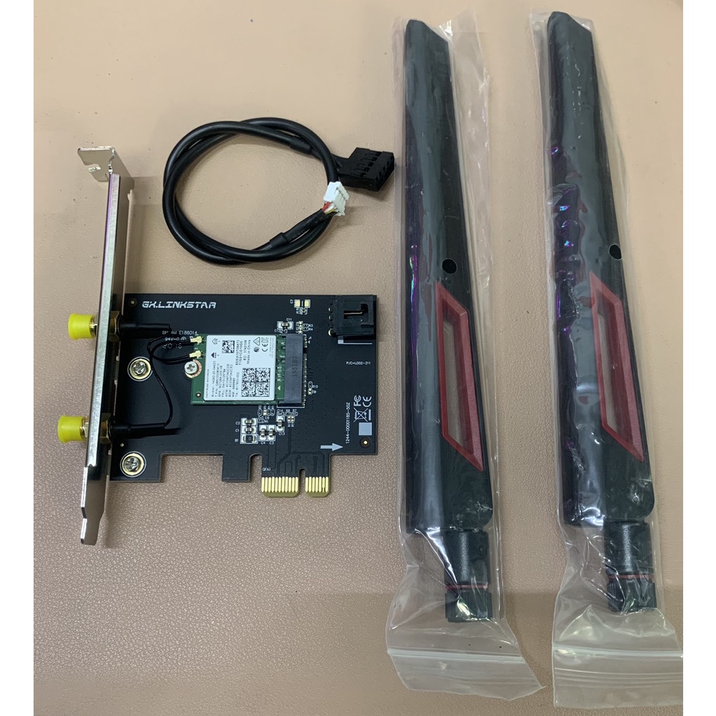 Card wifi6 AX210+ bluetooth 5.2. chuẩn pci 1x