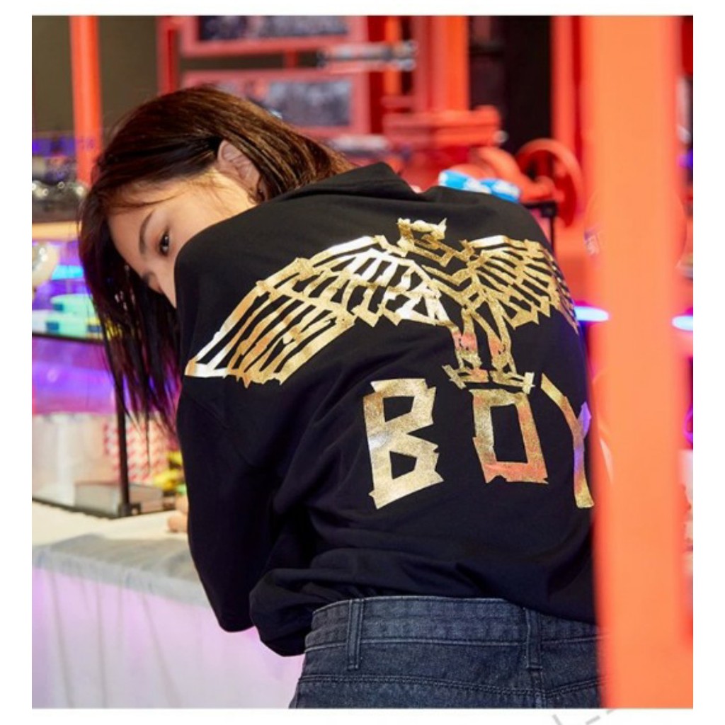 Áo thun Stee Ánh kim Vàng EAGLE BOY Unisex