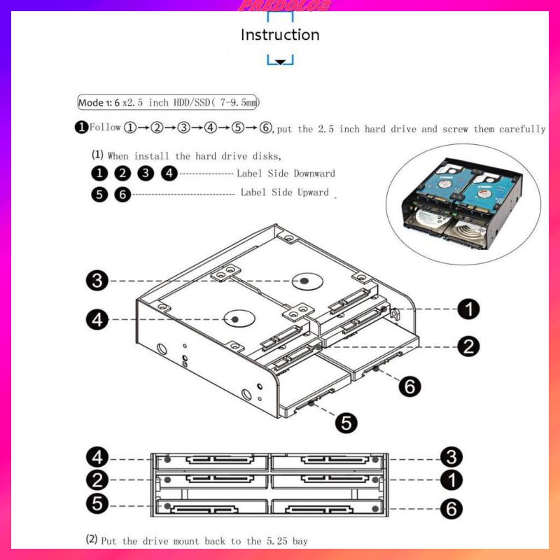 Bộ Khung Gắn Ổ Cứng HDD 5.25 &quot;Đến 3.5-Inch Predolo2
