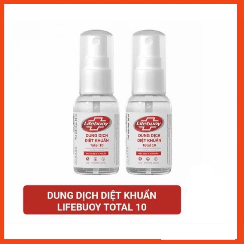 Combo xịt khuẩn Lifebuoy loại 50ml hàng chuẩn Unilever