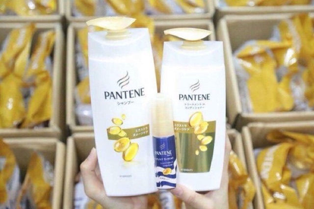 Bộ dầu gội Pantene Pro V màu vàng, xanh set 3 của Nhật