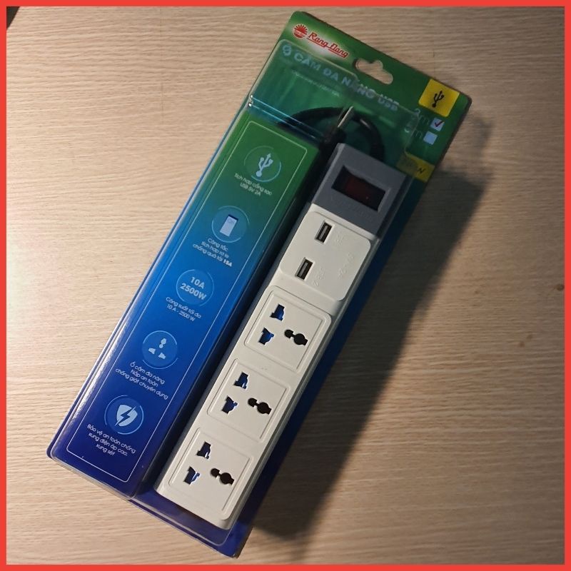 Ổ cắm USB đa năng Rạng Đông dây 3 mét