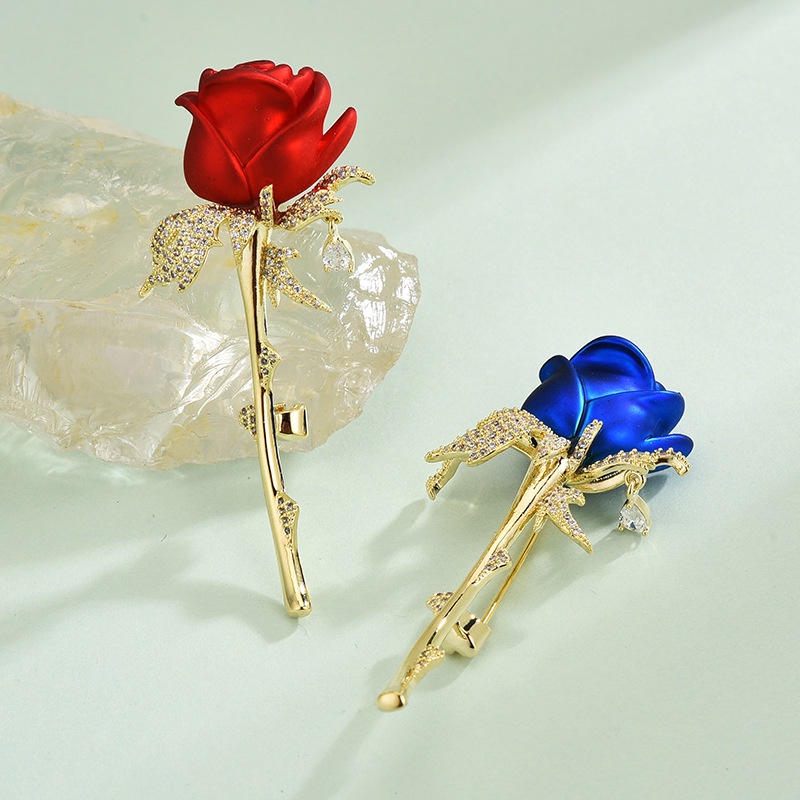 Trâm Cài Áo Hình Hoa Hồng Thời Trang Cho Nữ