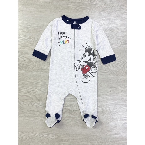 Body sleep kéo khoá Mickey cho bé dư xịn size NB 3M 6M 9M