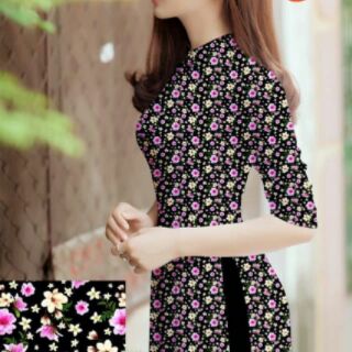 Vải áo dài hoa nhí