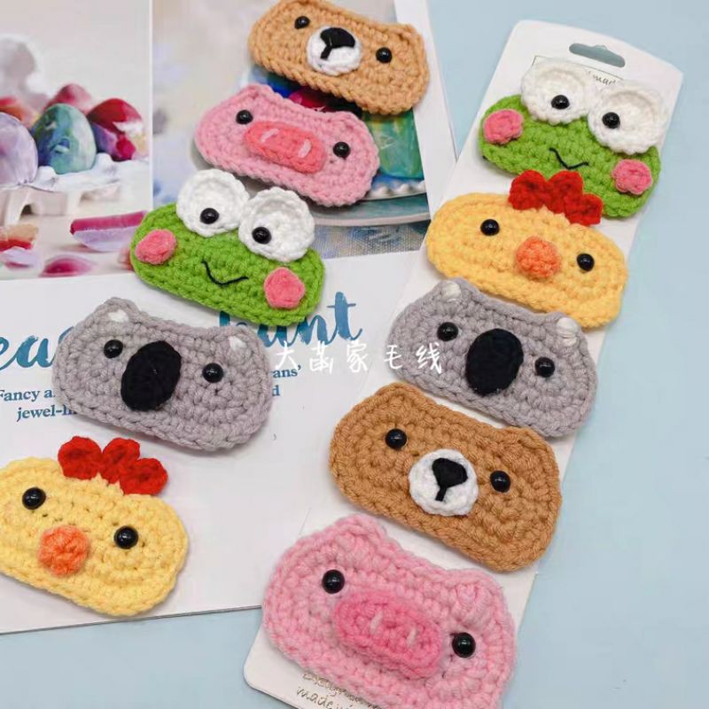 Kẹp len hình thú handmade